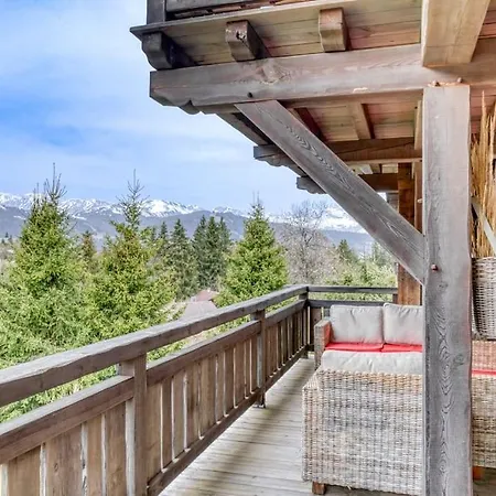Magnifique Avec Piscine Et Sauna Dağ evi Megève